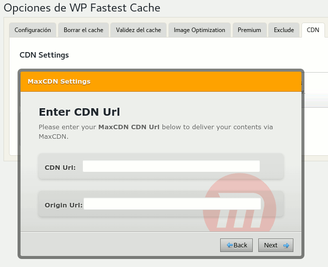 Configurar CDN con WP Fastest Cache