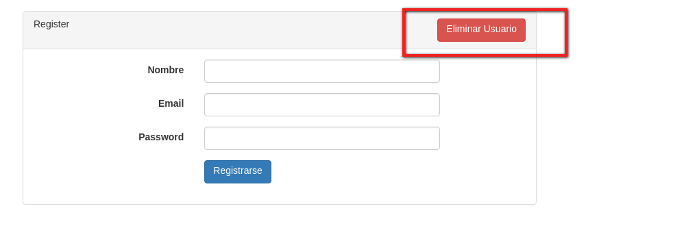 Registro de usuario en base de datos - Laravel