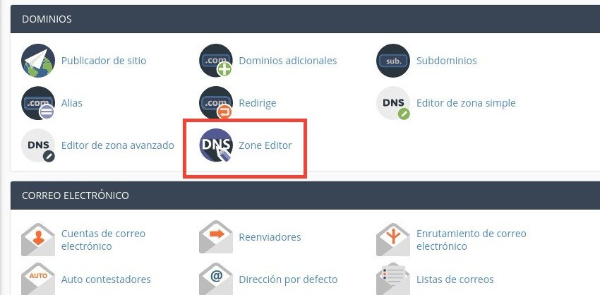 cPanel Editor DNS