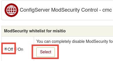 Deshabilitar mod_security es otra forma de arreglar el Error 403