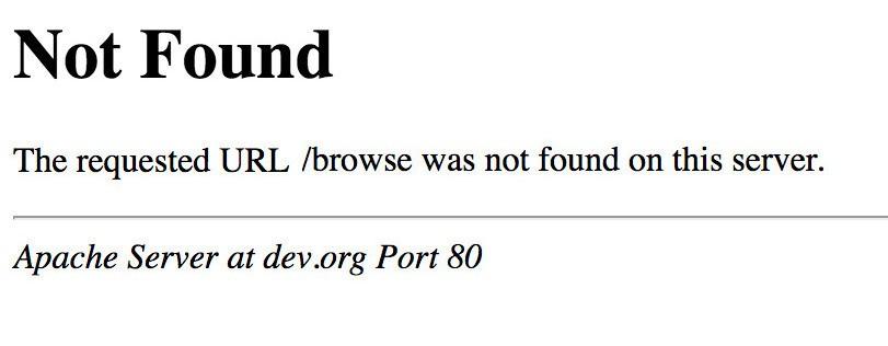 El clásico error 404 - not found