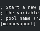 Servidor PHP-FPM - Configuración de nombre de pool