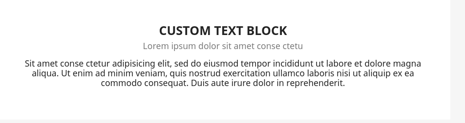 Configurar bloque de texto personalizado Prestashop Theme