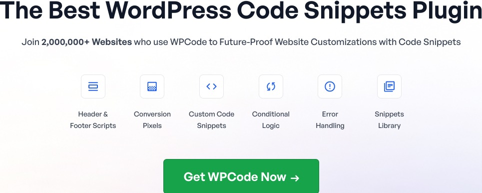 Plugin WPCode desde su web oficial.