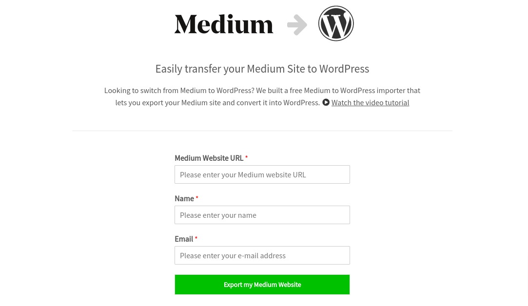 Herramienta de exportación para migrar de Medium a WordPress