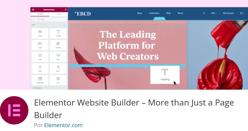 Elementor es uno de los mejores constructores para WordPress