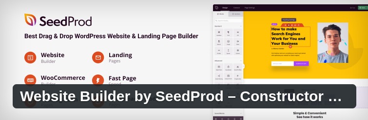 SeedProd es uno de los mejores plugins de landing page para WordPress