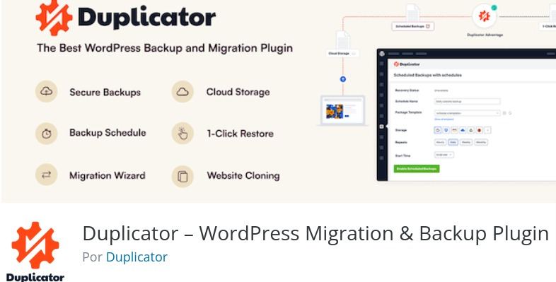 Duplicator: uno de los mejores plugins para clonar WordPress